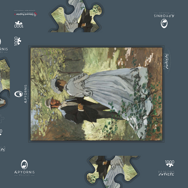 Darstellung des Puzzle Motivs Bazille and Camille (1865) by Claude Monet 1000 Puzzle Schachtel 3D Modell