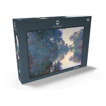 Darstellung des Puzzle Motivs Morning on the Seine near Giverny (1897) by Claude Monet 1000 Puzzle Schachtel Ansicht2