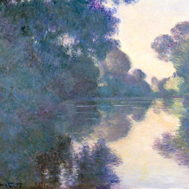 Darstellung des Puzzle Motivs Morning on the Seine near Giverny (1897) by Claude Monet 1000 Puzzle 3D Modell