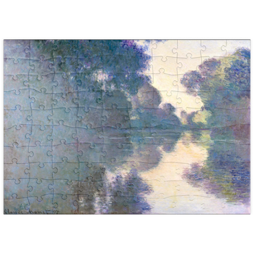 Darstellung des Puzzle Motivs puzzleplate Morning on the Seine near Giverny (1897) by Claude Monet 100 Puzzle