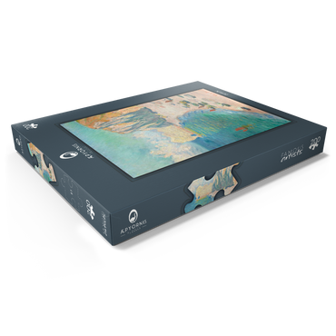 Darstellung des Puzzle Motivs The Beach and the Falaise d'Amont (1885) by Claude Monet 200 Puzzle Schachtel Ansicht1