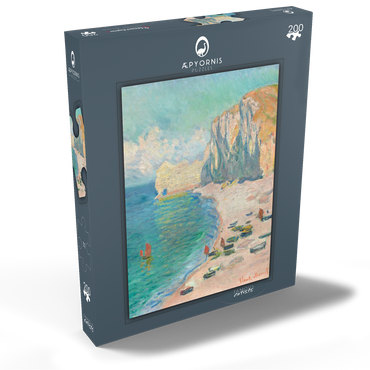 Darstellung des Puzzle Motivs The Beach and the Falaise d'Amont (1885) by Claude Monet 200 Puzzle Schachtel Ansicht2
