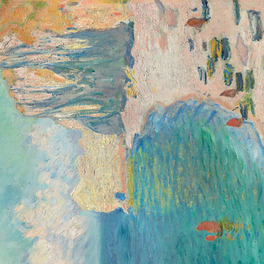 Darstellung des Puzzle Motivs The Beach and the Falaise d'Amont (1885) by Claude Monet 500 Puzzle 3D Modell