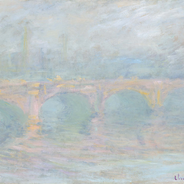 Darstellung des Puzzle Motivs Waterloo Bridge, London, at Sunset (1901) by Claude Monet 1000 Puzzle 3D Modell