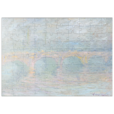 Darstellung des Puzzle Motivs puzzleplate Waterloo Bridge, London, at Sunset (1901) by Claude Monet 100 Puzzle