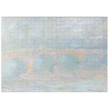 Darstellung des Puzzle Motivs puzzleplate Waterloo Bridge, London, at Sunset (1901) by Claude Monet 500 Puzzle