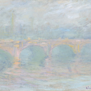 Darstellung des Puzzle Motivs Waterloo Bridge, London, at Sunset (1901) by Claude Monet 500 Puzzle 3D Modell