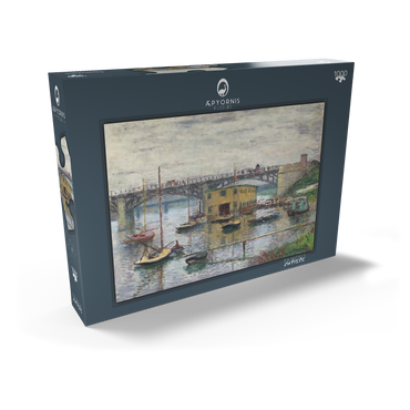 Darstellung des Puzzle Motivs Bridge at Argenteuil on a Gray Day (1876) by Claude Monet 1000 Puzzle Schachtel Ansicht2