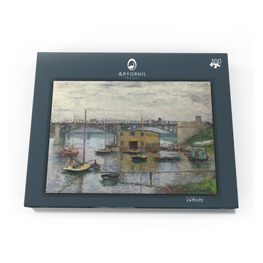 Darstellung des Puzzle Motivs Bridge at Argenteuil on a Gray Day (1876) by Claude Monet 100 Puzzle Schachtel Ansicht3