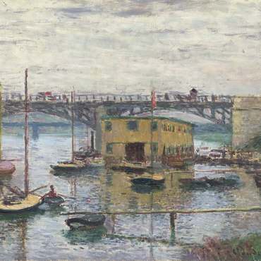 Darstellung des Puzzle Motivs Bridge at Argenteuil on a Gray Day (1876) by Claude Monet 500 Puzzle 3D Modell