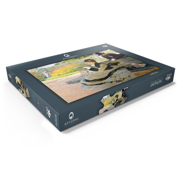 Darstellung des Puzzle Motivs Camille Monet (1847–1879) on a Garden Bench (1873) by Claude Monet 200 Puzzle Schachtel Ansicht1