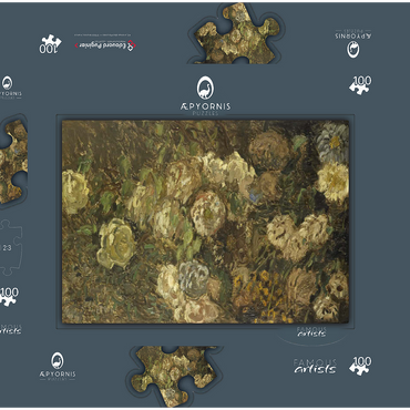 Darstellung des Puzzle Motivs Bloemen (1860–1912) by Claude Monet 100 Puzzle Schachtel 3D Modell