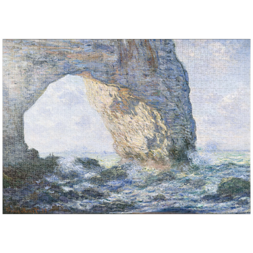 Darstellung des Puzzle Motivs puzzleplate The Manneporte (Étretat) (1883) by Claude Monet 1000 Puzzle