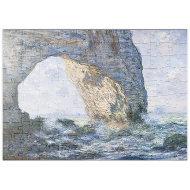 Darstellung des Puzzle Motivs puzzleplate The Manneporte (Étretat) (1883) by Claude Monet 100 Puzzle