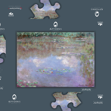 Darstellung des Puzzle Motivs Claude Monet's The Water Lily Pond (Clouds) (1903) 1000 Puzzle Schachtel 3D Modell