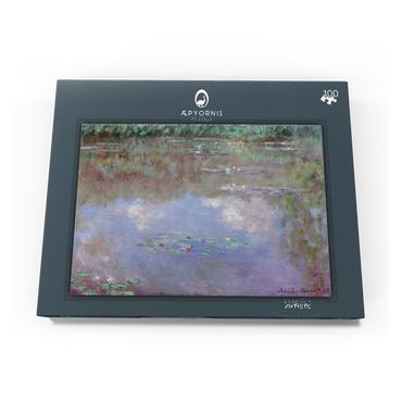 Darstellung des Puzzle Motivs Claude Monet's The Water Lily Pond (Clouds) (1903) 100 Puzzle Schachtel Ansicht3