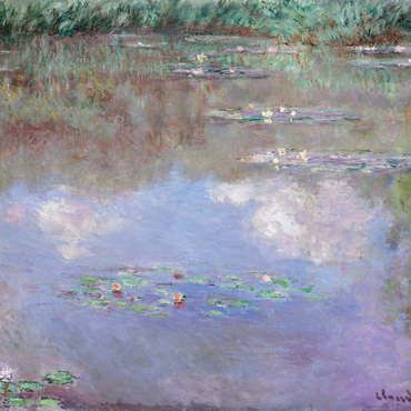 Darstellung des Puzzle Motivs Claude Monet's The Water Lily Pond (Clouds) (1903) 100 Puzzle 3D Modell
