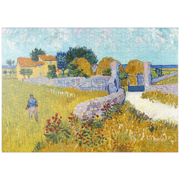 Darstellung des Puzzle Motivs puzzleplate Farmhouse in Provence (1888) by Vincent van Gogh 1000 Puzzle