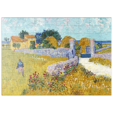 Darstellung des Puzzle Motivs puzzleplate Farmhouse in Provence (1888) by Vincent van Gogh 100 Puzzle