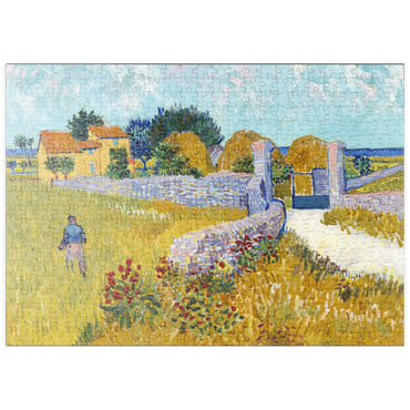 Darstellung des Puzzle Motivs puzzleplate Farmhouse in Provence (1888) by Vincent van Gogh 500 Puzzle