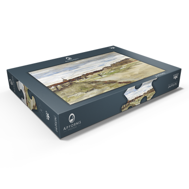 Darstellung des Puzzle Motivs Bleaching Ground at Scheveningen (1882) by Vincent van Gogh 1000 Puzzle Schachtel Ansicht1