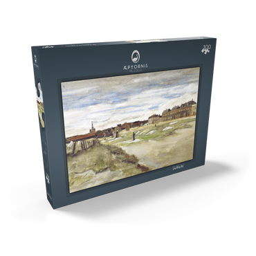 Darstellung des Puzzle Motivs Bleaching Ground at Scheveningen (1882) by Vincent van Gogh 100 Puzzle Schachtel Ansicht2
