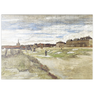 Darstellung des Puzzle Motivs puzzleplate Bleaching Ground at Scheveningen (1882) by Vincent van Gogh 200 Puzzle