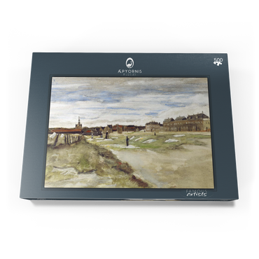 Darstellung des Puzzle Motivs Bleaching Ground at Scheveningen (1882) by Vincent van Gogh 500 Puzzle Schachtel Ansicht3