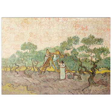Darstellung des Puzzle Motivs puzzleplate Women Picking Olives (1889) by Vincent van Gogh 500 Puzzle