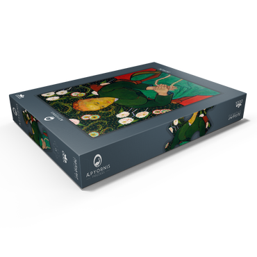 Darstellung des Puzzle Motivs The Berceuse, Woman Rocking a Cradle (1889) by Vincent van Gogh 1000 Puzzle Schachtel Ansicht1