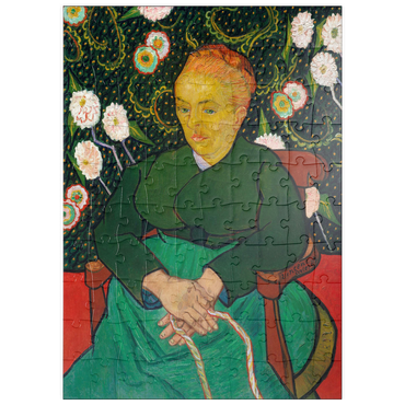 Darstellung des Puzzle Motivs puzzleplate The Berceuse, Woman Rocking a Cradle (1889) by Vincent van Gogh 100 Puzzle
