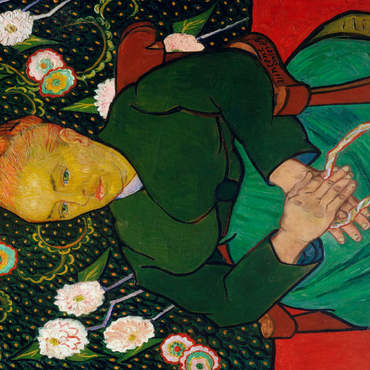 Darstellung des Puzzle Motivs The Berceuse, Woman Rocking a Cradle (1889) by Vincent van Gogh 100 Puzzle 3D Modell