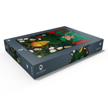 Darstellung des Puzzle Motivs The Berceuse, Woman Rocking a Cradle (1889) by Vincent van Gogh 500 Puzzle Schachtel Ansicht1