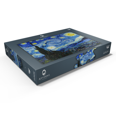 Darstellung des Puzzle Motivs The Starry Night (1889) by Vincent van Gogh 1000 Puzzle Schachtel Ansicht1