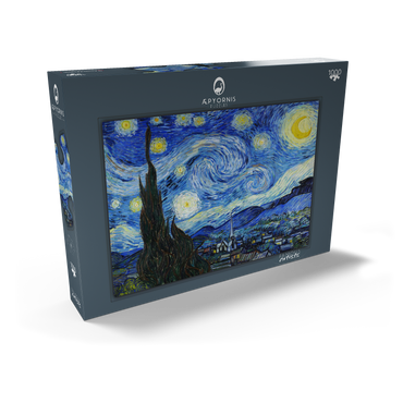 Darstellung des Puzzle Motivs The Starry Night (1889) by Vincent van Gogh 1000 Puzzle Schachtel Ansicht2