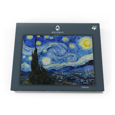 Darstellung des Puzzle Motivs The Starry Night (1889) by Vincent van Gogh 100 Puzzle Schachtel Ansicht3