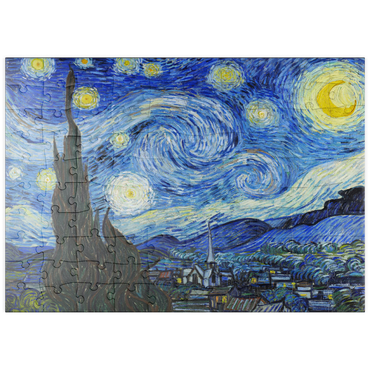 Darstellung des Puzzle Motivs puzzleplate The Starry Night (1889) by Vincent van Gogh 100 Puzzle