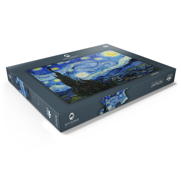 Darstellung des Puzzle Motivs The Starry Night (1889) by Vincent van Gogh 200 Puzzle Schachtel Ansicht1