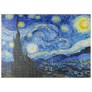 Darstellung des Puzzle Motivs puzzleplate The Starry Night (1889) by Vincent van Gogh 500 Puzzle