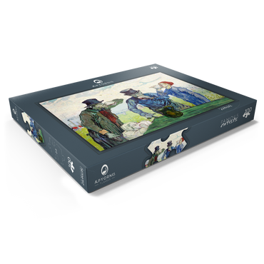 Darstellung des Puzzle Motivs The Drinkers (1890) by Vincent van Gogh 100 Puzzle Schachtel Ansicht1