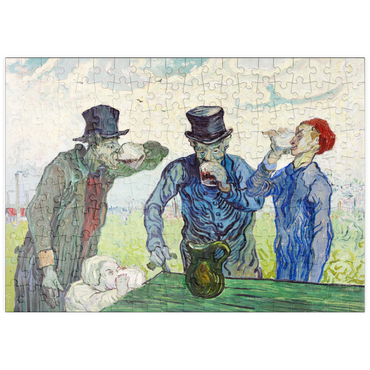 Darstellung des Puzzle Motivs puzzleplate The Drinkers (1890) by Vincent van Gogh 200 Puzzle