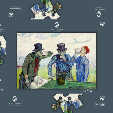 Darstellung des Puzzle Motivs The Drinkers (1890) by Vincent van Gogh 500 Puzzle Schachtel 3D Modell