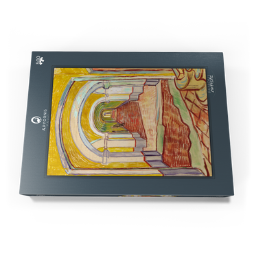 Darstellung des Puzzle Motivs Corridor in the Asylum (1889) by Vincent van Gogh 500 Puzzle Schachtel Ansicht3
