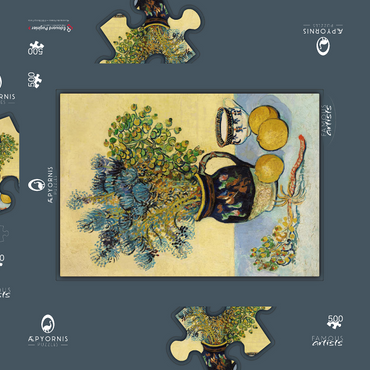 Darstellung des Puzzle Motivs Still Life (Nature morte) (1888) by Vincent van Gogh 500 Puzzle Schachtel 3D Modell