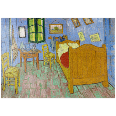 Darstellung des Puzzle Motivs puzzleplate The Bedroom (1889) by Vincent van Gogh 1000 Puzzle