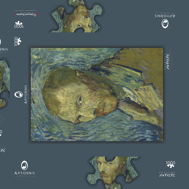 Darstellung des Puzzle Motivs Vincent van Gogh's Self-Portrait (1889) 1000 Puzzle Schachtel 3D Modell