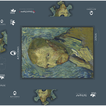 Darstellung des Puzzle Motivs Vincent van Gogh's Self-Portrait (1889) 100 Puzzle Schachtel 3D Modell