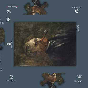 Darstellung des Puzzle Motivs Vincent van Gogh's Self-Portrait (1886) 1000 Puzzle Schachtel 3D Modell