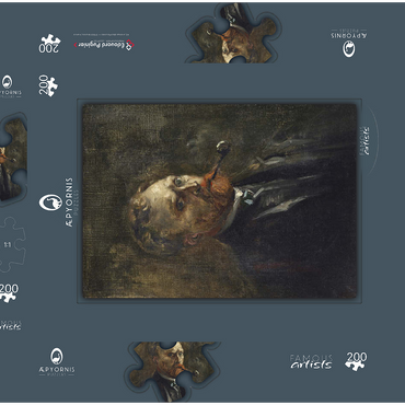 Darstellung des Puzzle Motivs Vincent van Gogh's Self-Portrait (1886) 200 Puzzle Schachtel 3D Modell