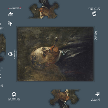 Darstellung des Puzzle Motivs Vincent van Gogh's Self-Portrait (1886) 500 Puzzle Schachtel 3D Modell